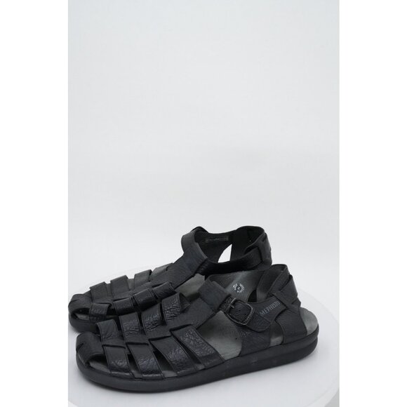 Mephisto Sam Black Leather Sandals Men's US 13M - Picture 2 of 6